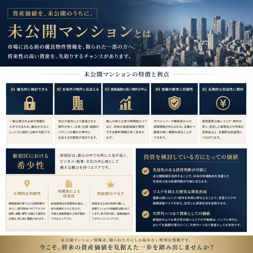 2. 未公開マンションのメリット