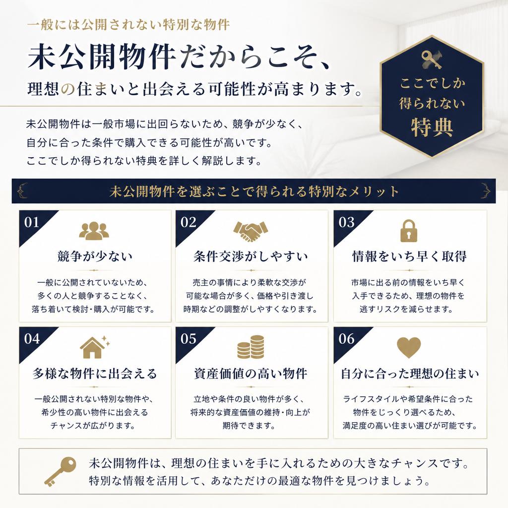 未公開物件の特典とは