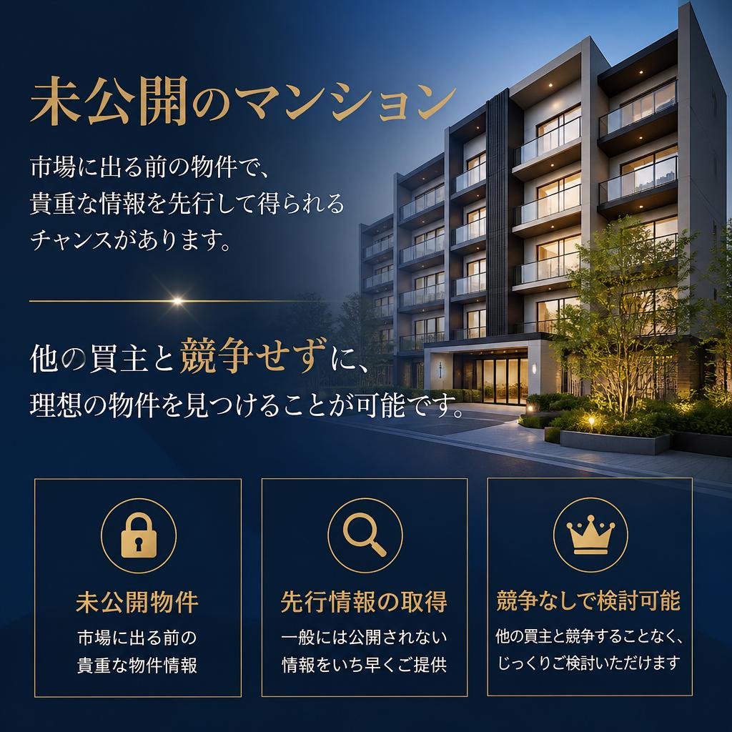 未公開マンションのメリット