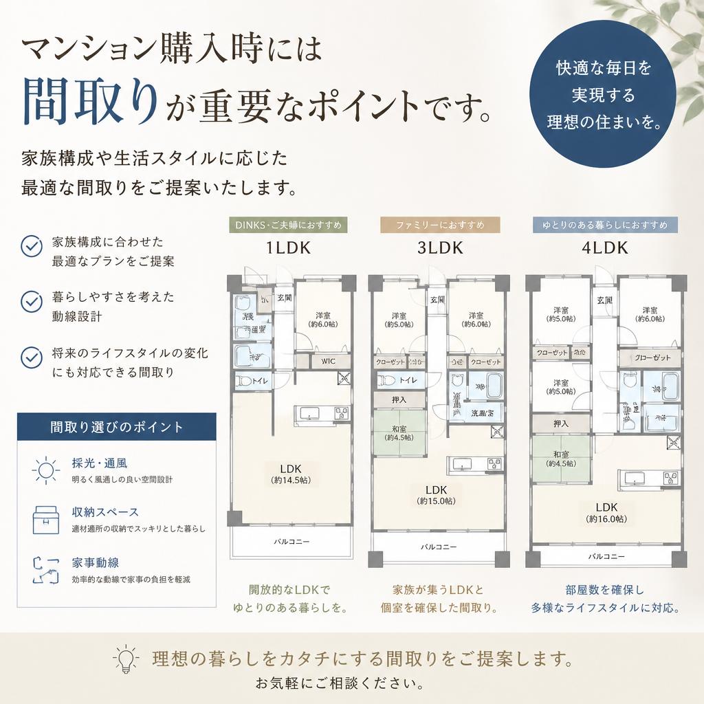 最適な間取りを見つける