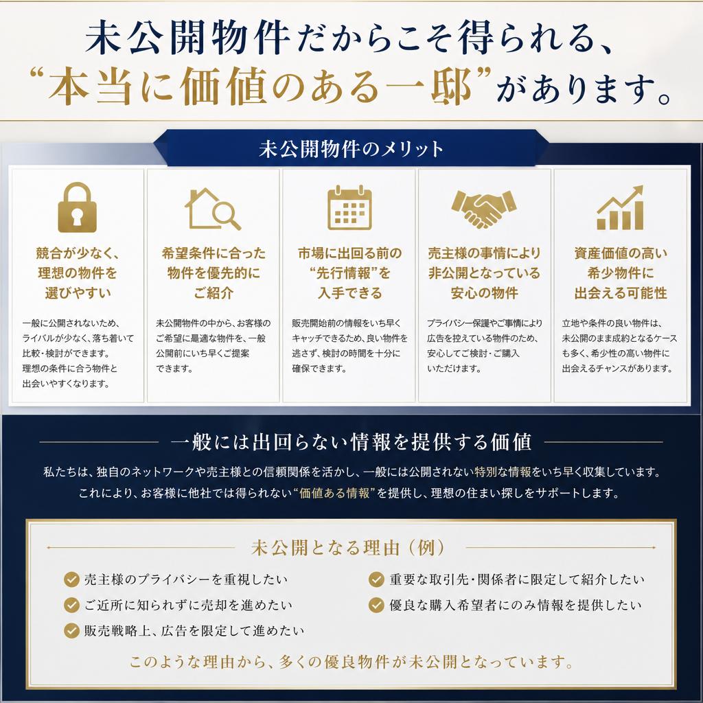 2. 未公開物件とは？