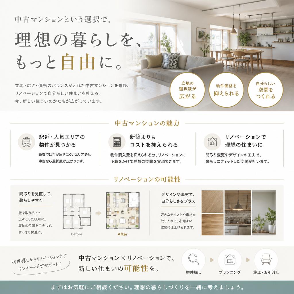 中古マンションの魅力
