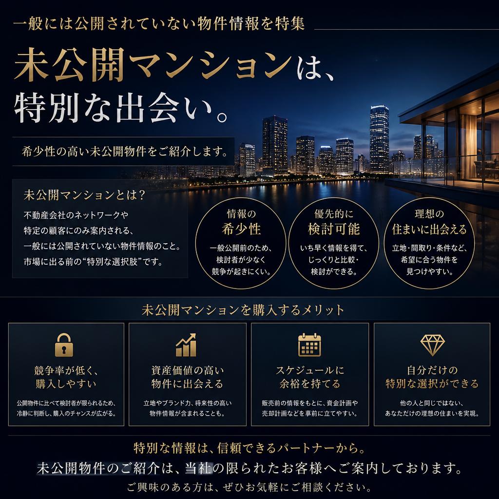 未公開マンションとは？