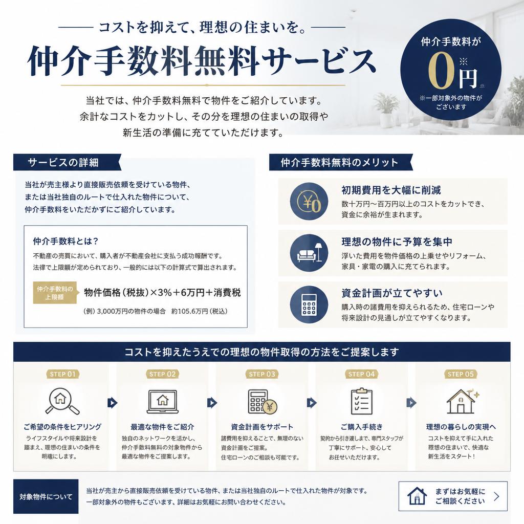 仲介手数料無料のメリット