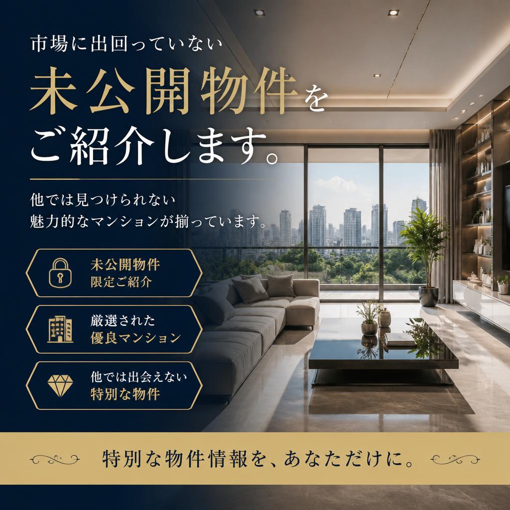 未公開のマンション物件とは？