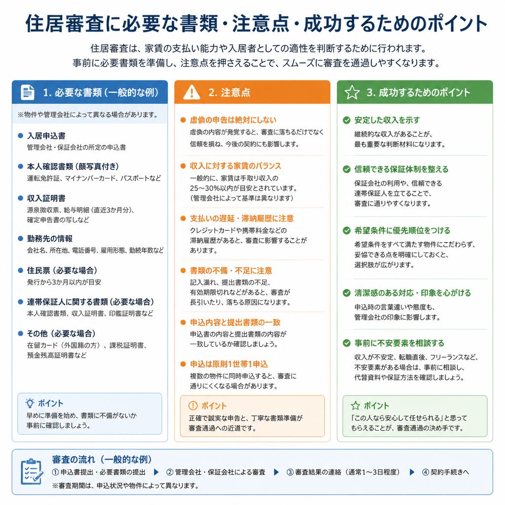 5. 住居審査をスムーズに通過するための準備