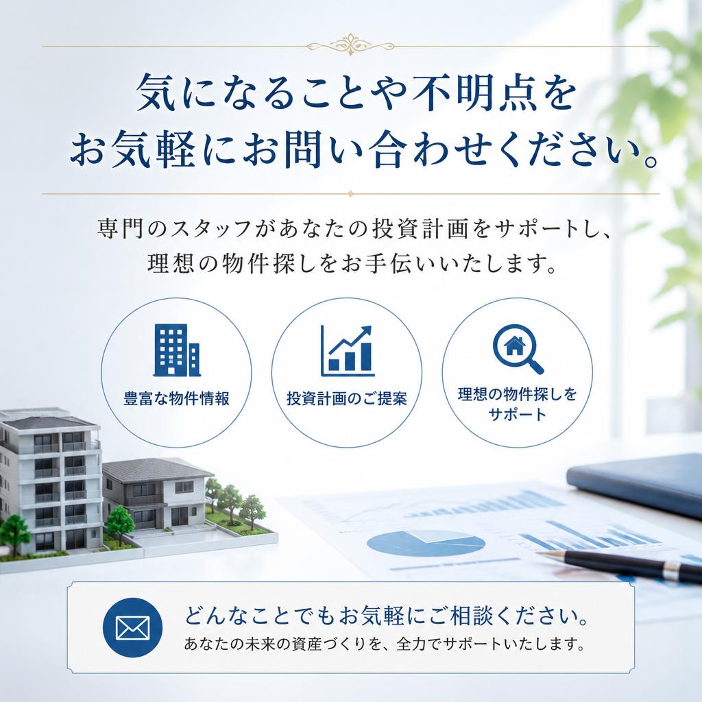 お問い合わせで未来の投資を見つけよう