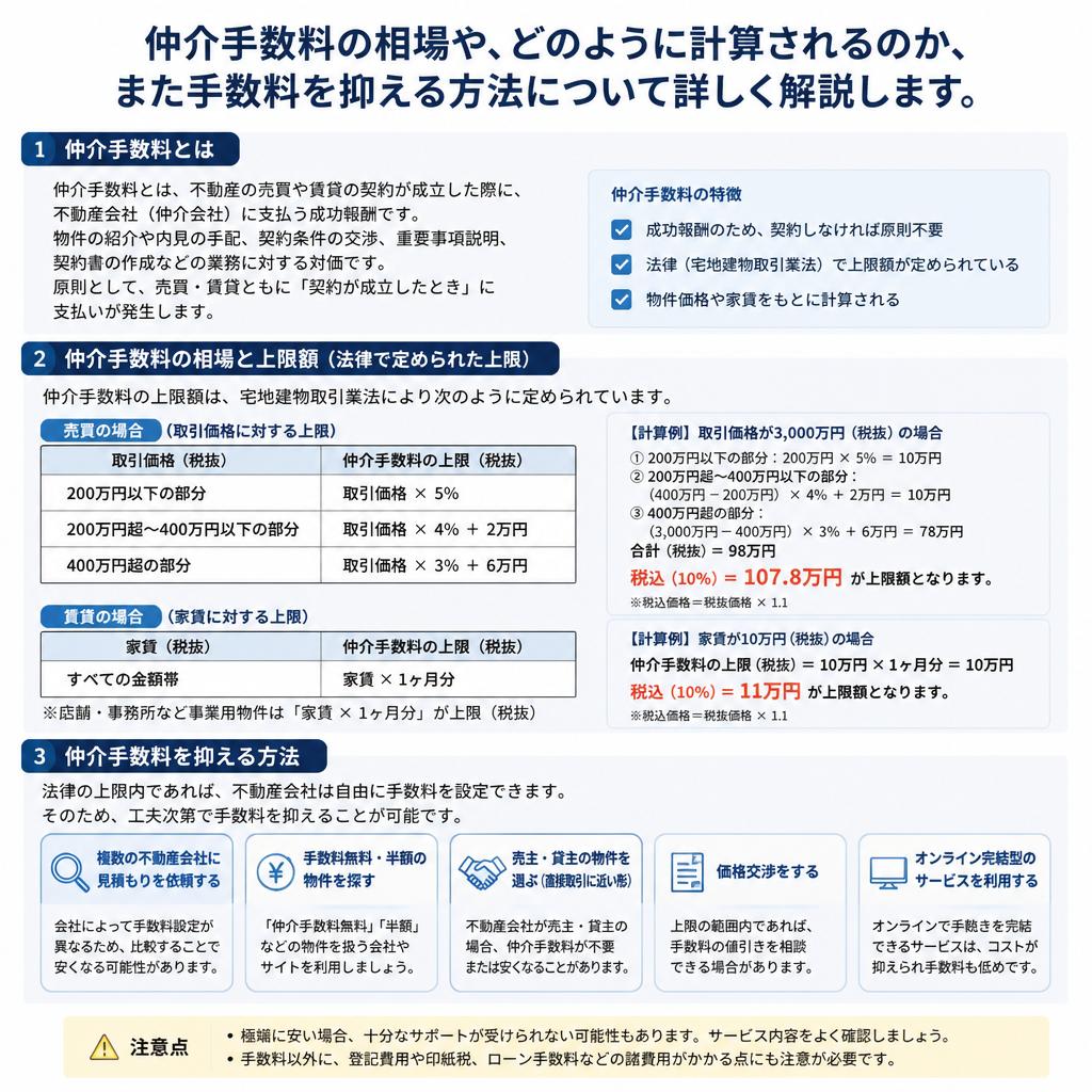 仲介手数料について知っておくべきこと