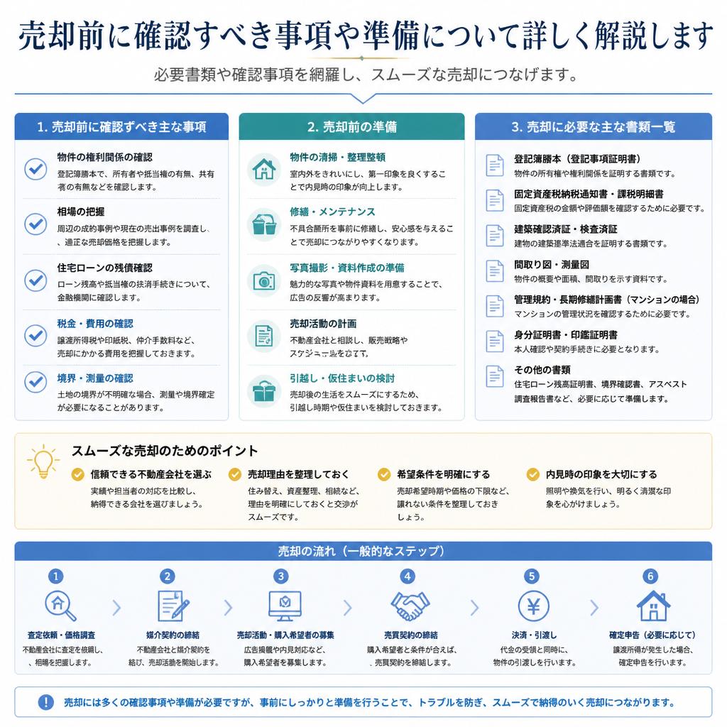 売却前の準備と注意点
