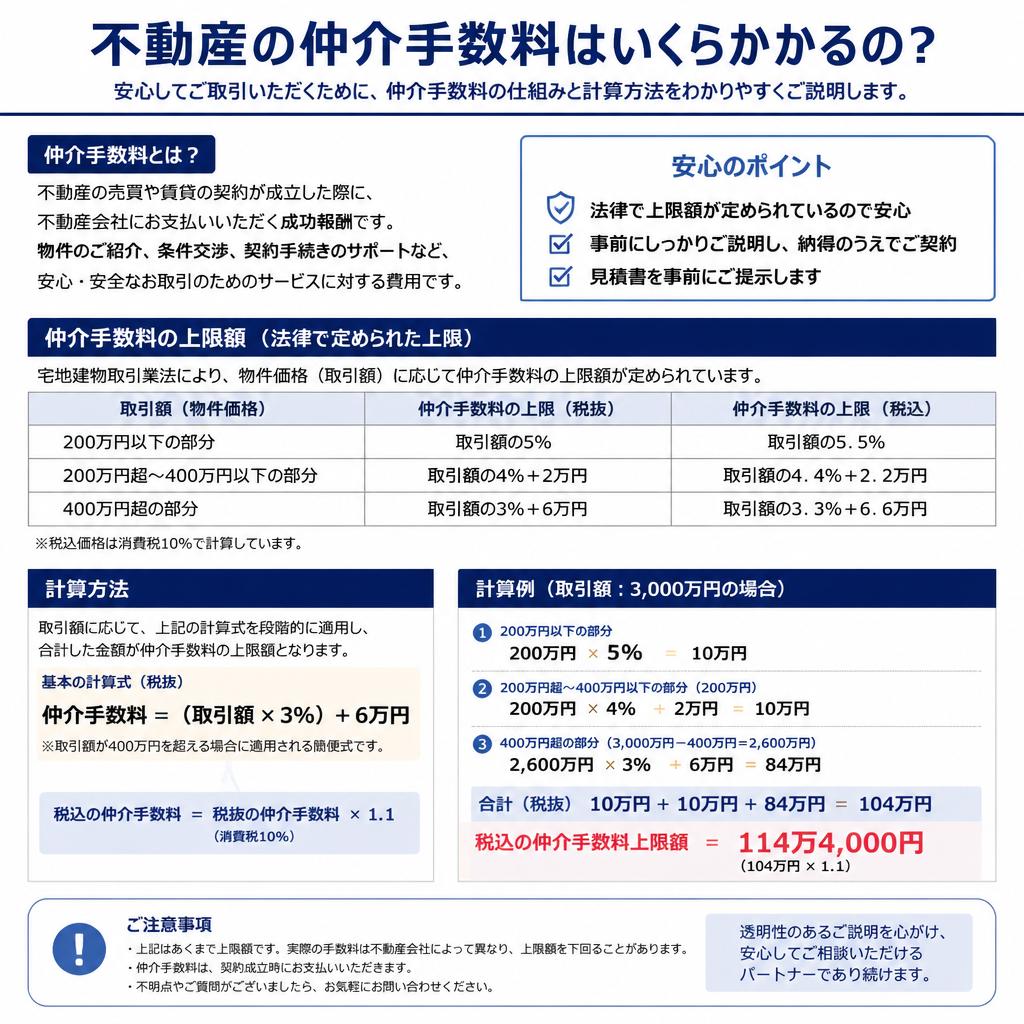 仲介手数料の明確さ