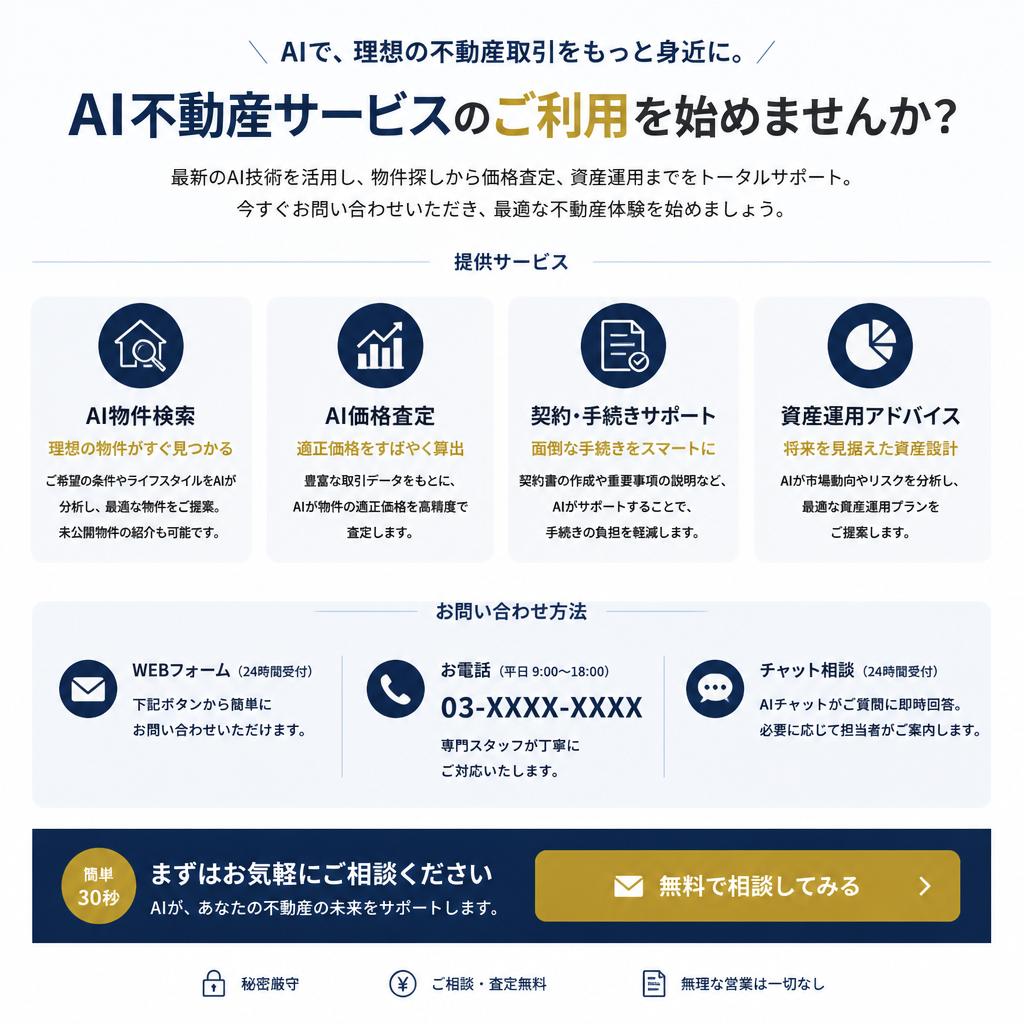 7. あなたの不動産取引、AIに相談しよう！