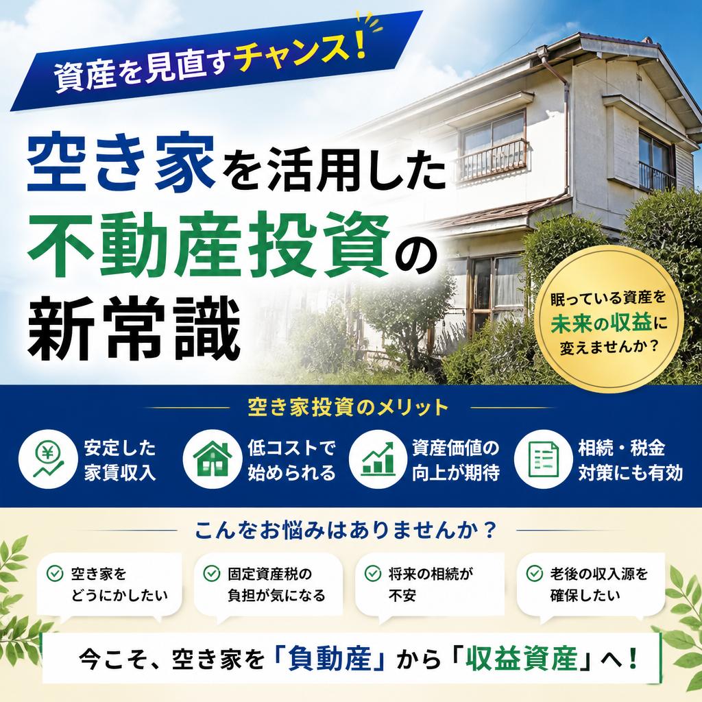 資産を見直すチャンス！空き家を活用した不動産投資の新常識