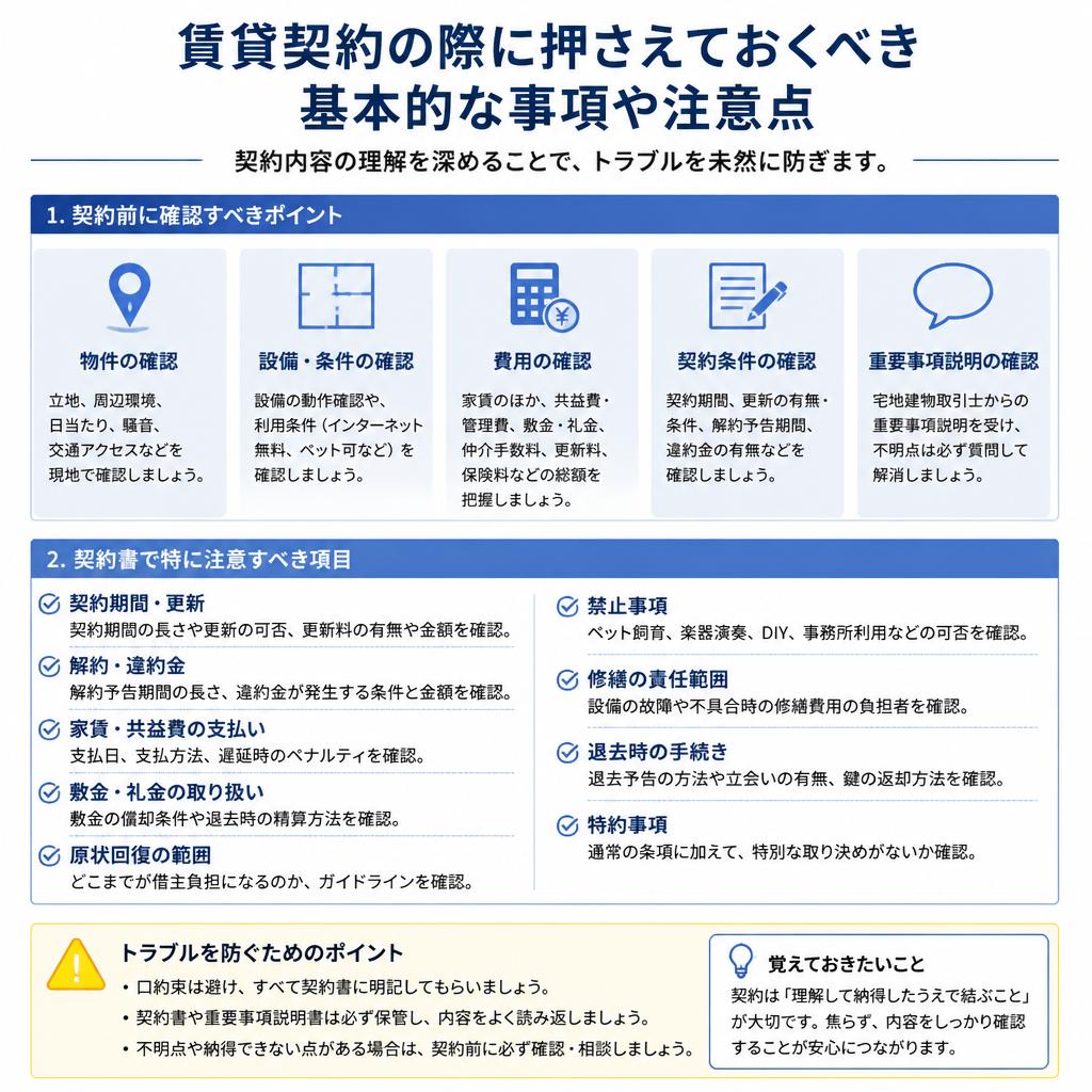 賃貸契約の基本と注意点