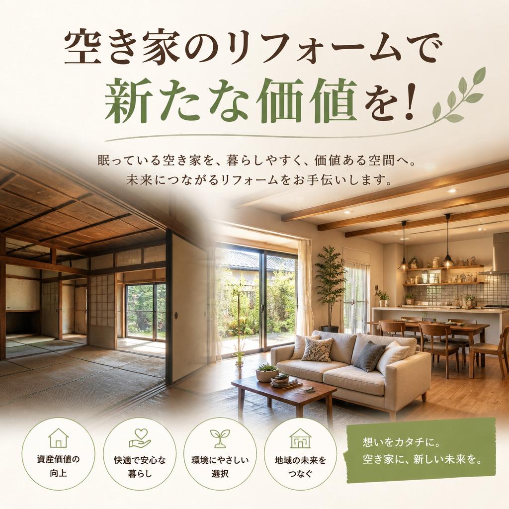 空き家のリフォームで新たな価値を！