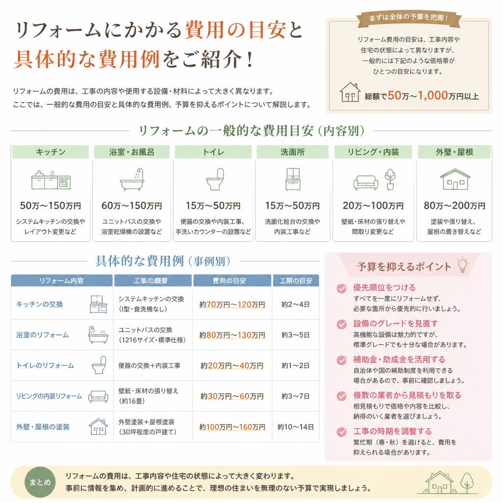 リフォーム費用の見積もり