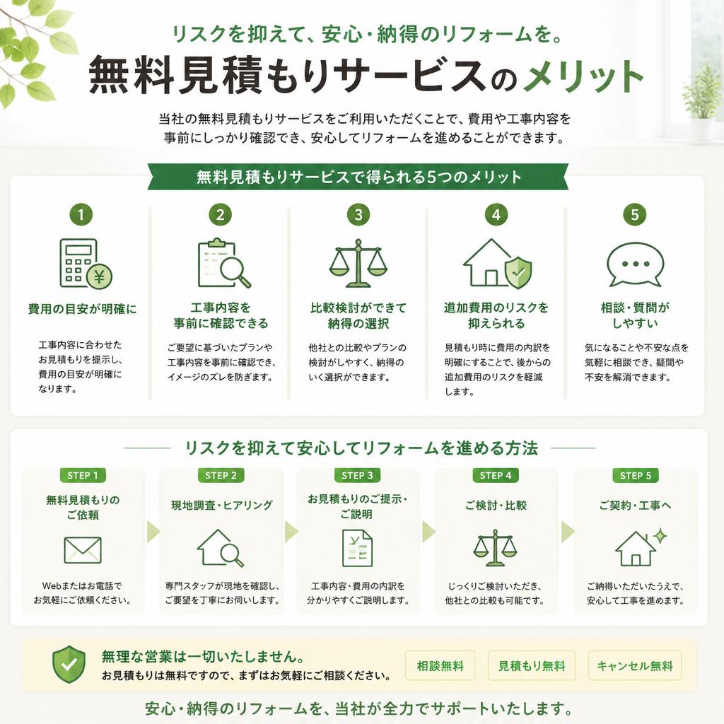 無料見積もりのメリット