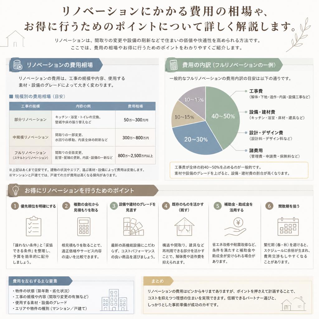 リノベーション費用の見積もり